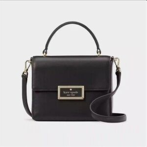 Flash sale ⚠️Kate Spade Black Crossgrain Leather Satchel with pink dust bag